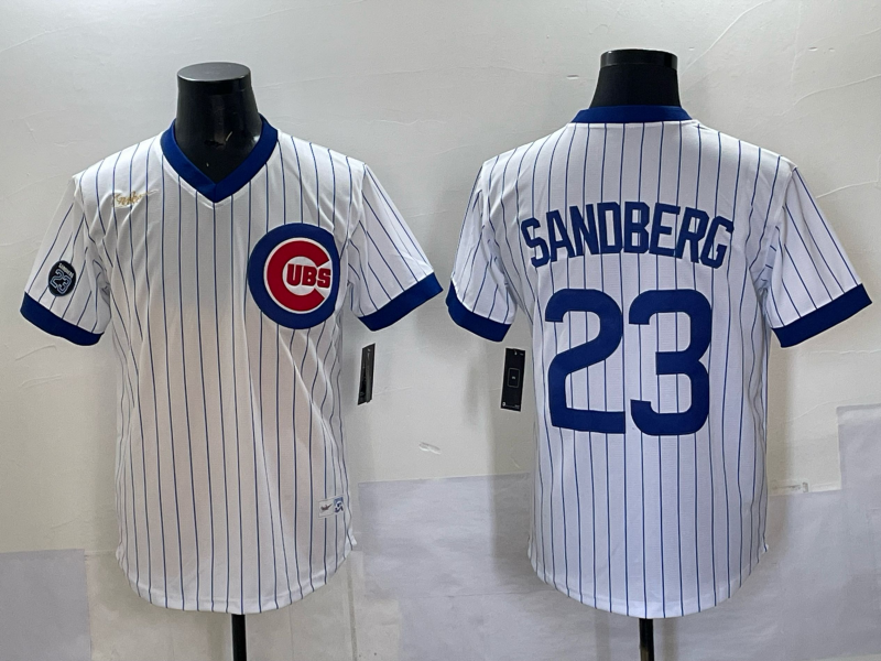 Men Chicago Cubs #23 Sandberg white Nike MLB 2025 jersey 003
